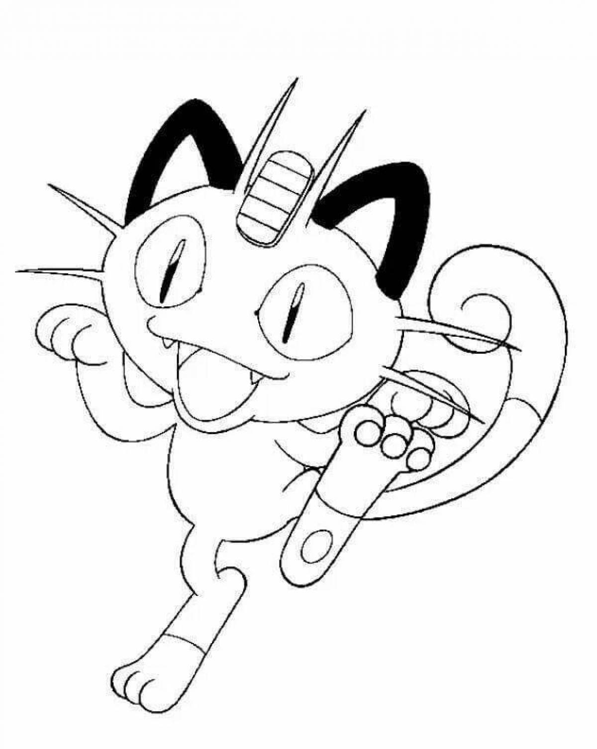 Charming meowth coloring book