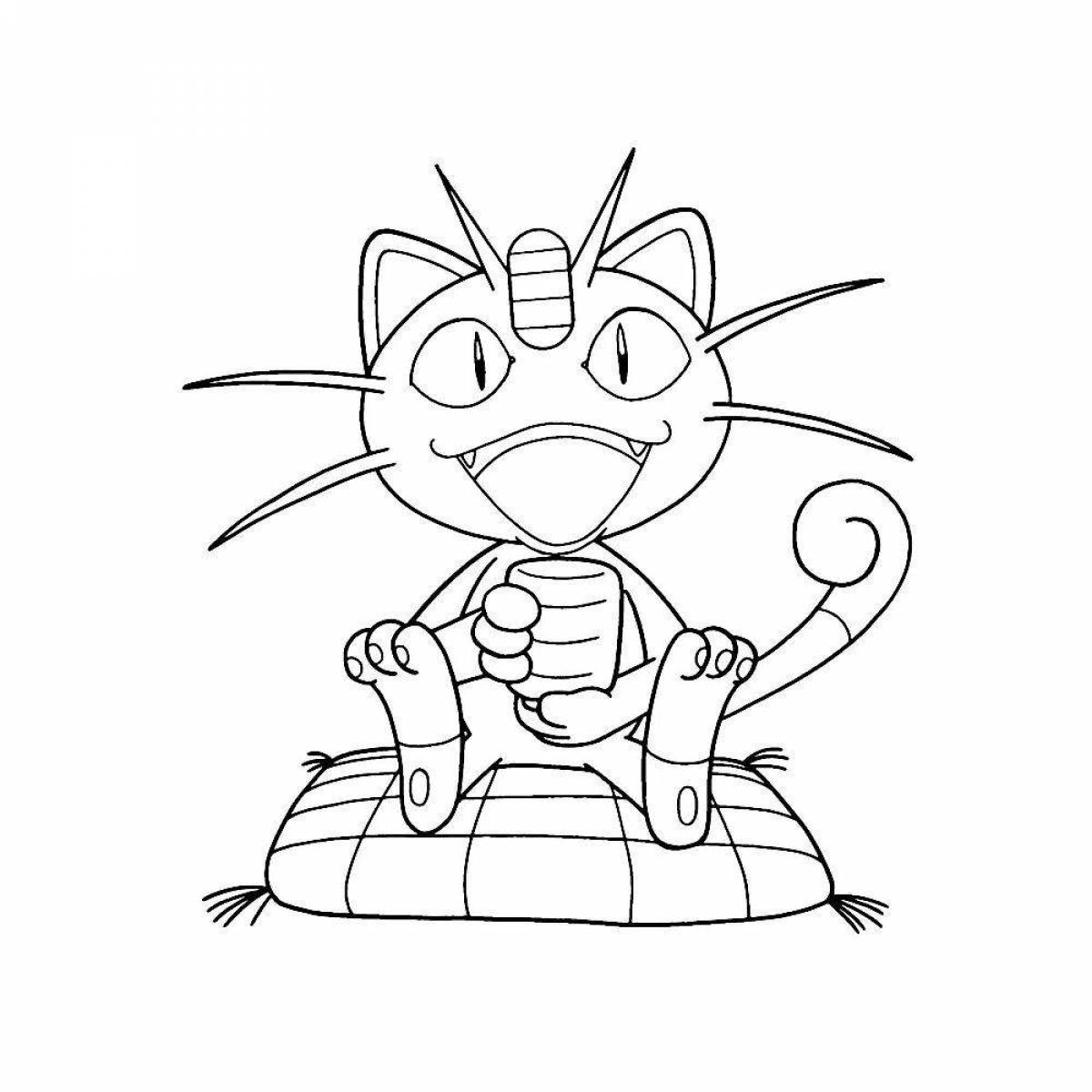 Exciting coloring meowth