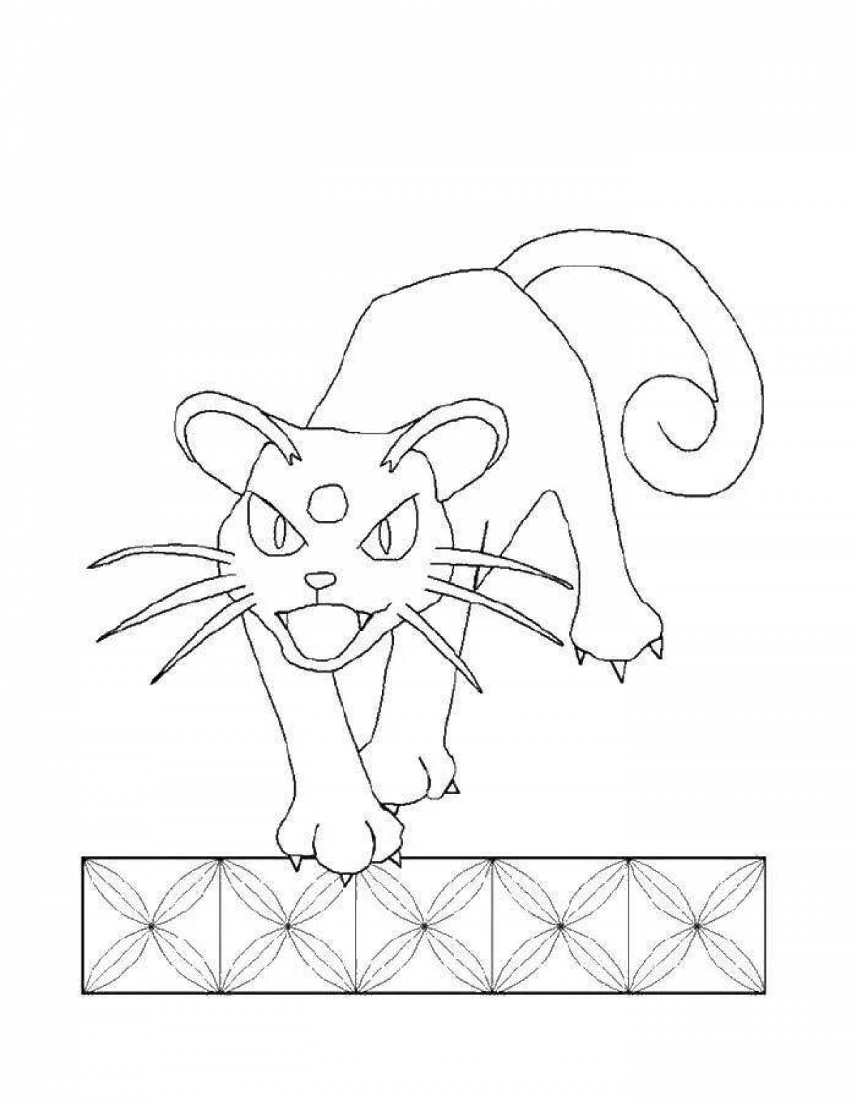 Sweet meowth coloring page