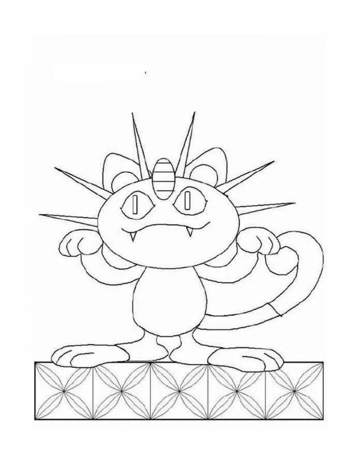 Coloring jovial meowth