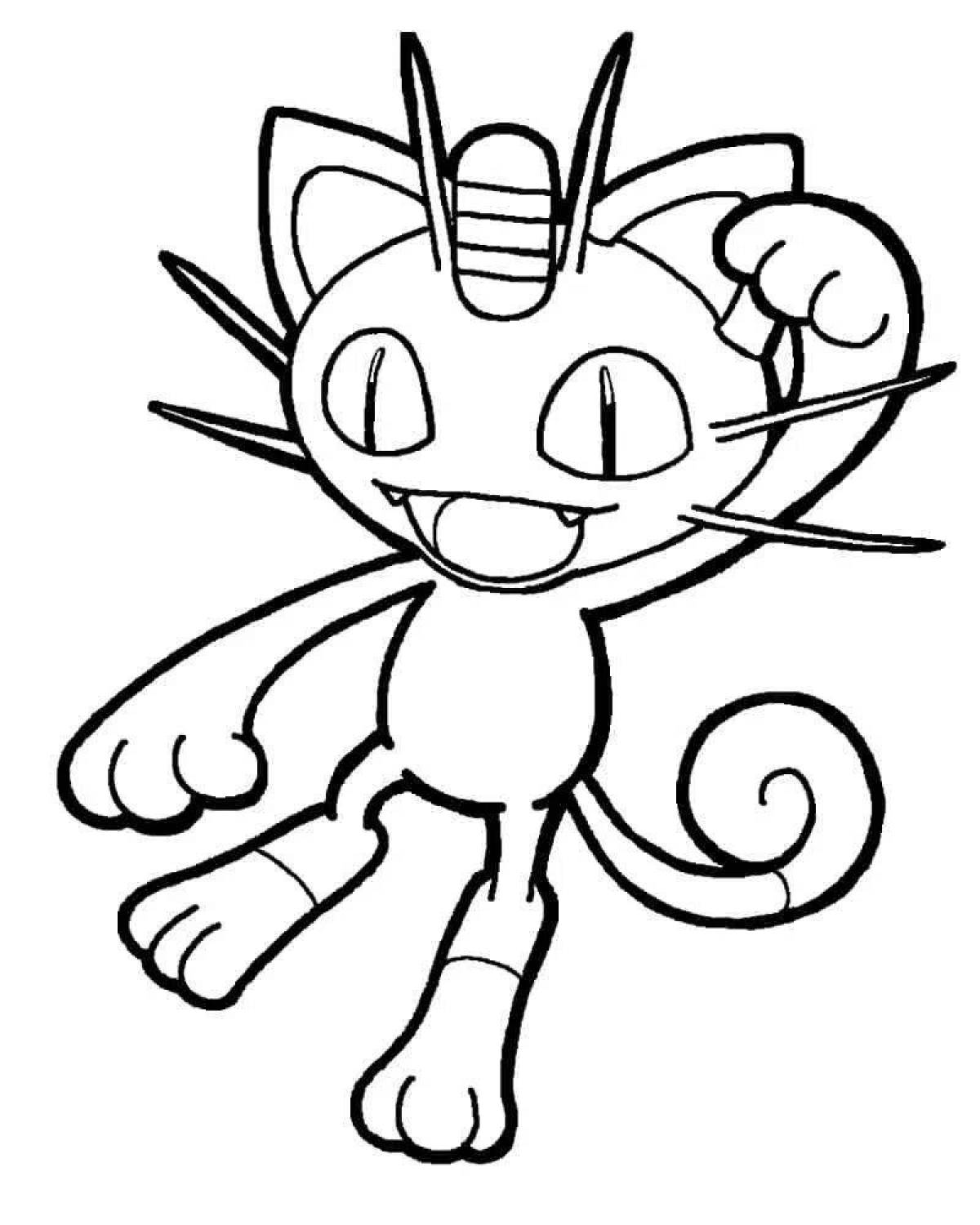 Coloring cute meowth