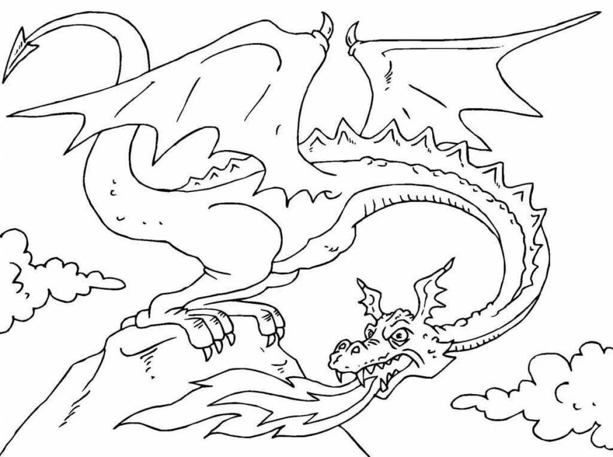 Coloring page violent mountain