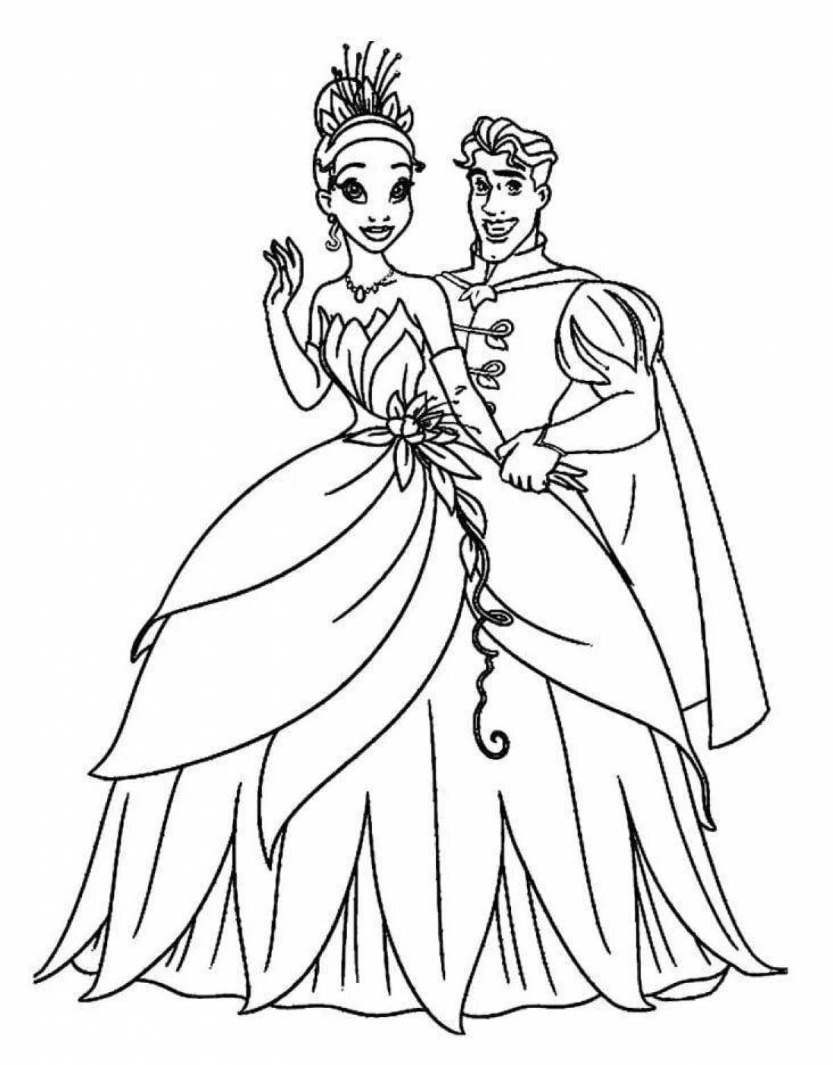 Attractive tiana coloring page
