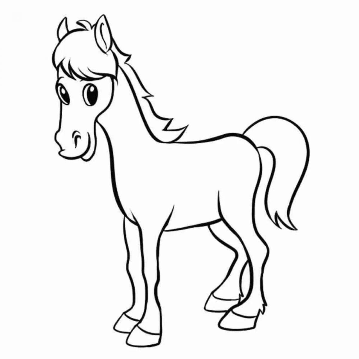 Проворная раскраска лошадь