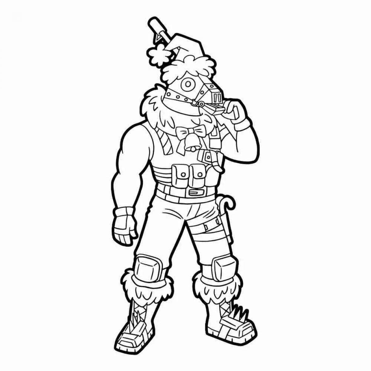 Fortnite amazing fight coloring page
