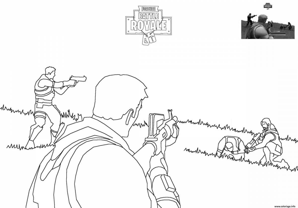 Fortnite daring fight coloring page