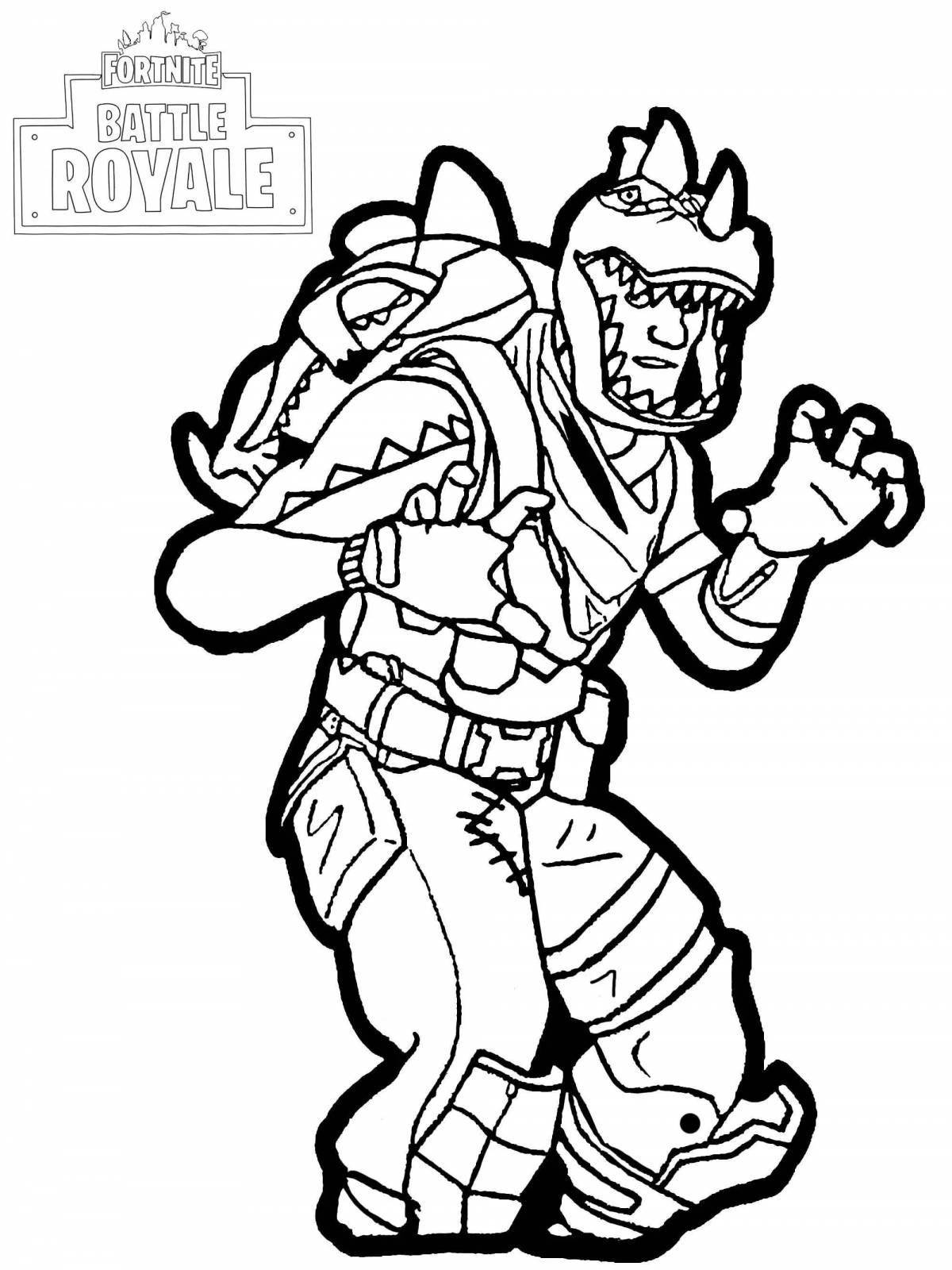 Fortnite bold battle coloring page