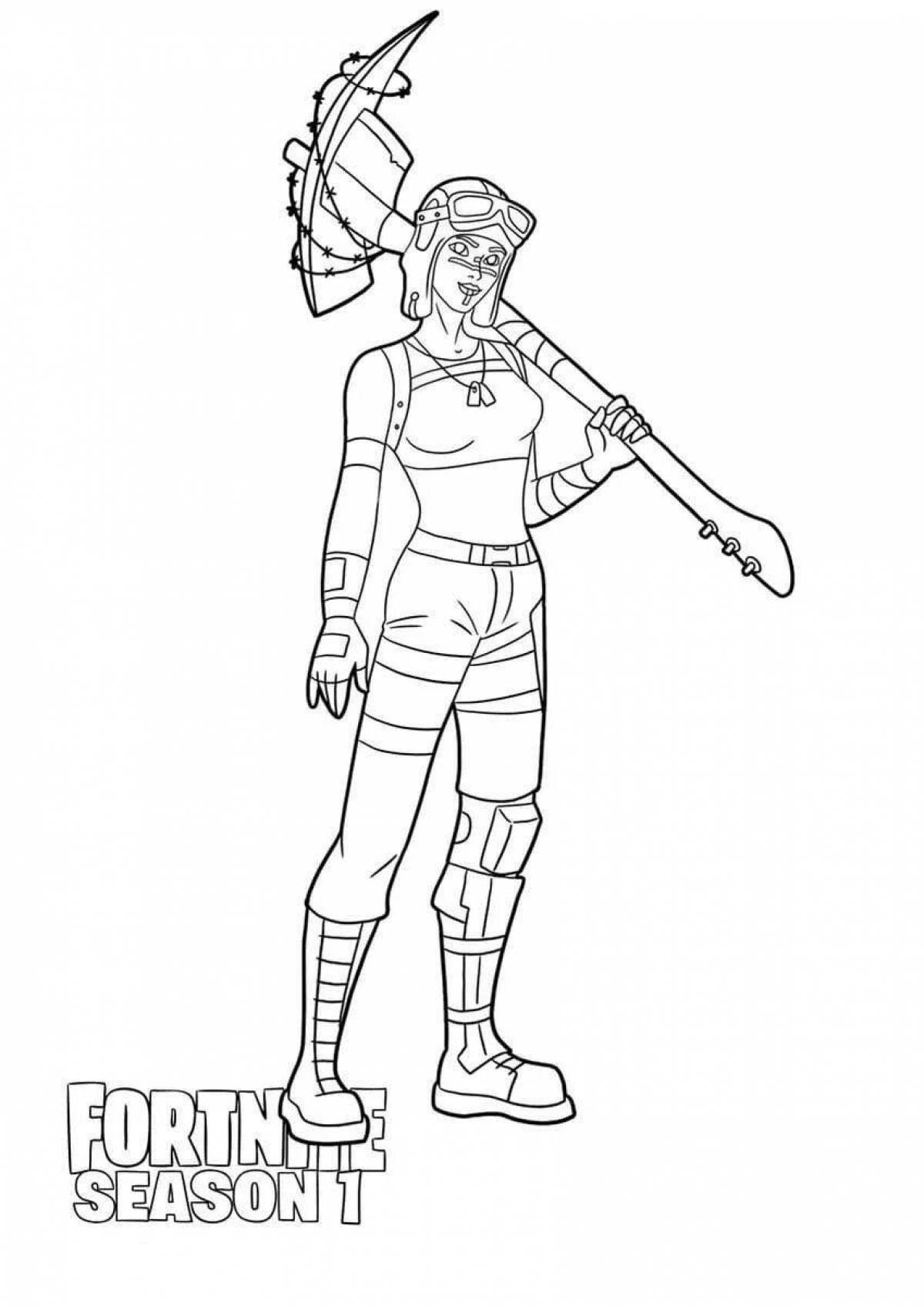 Radiant combat fortnite coloring page