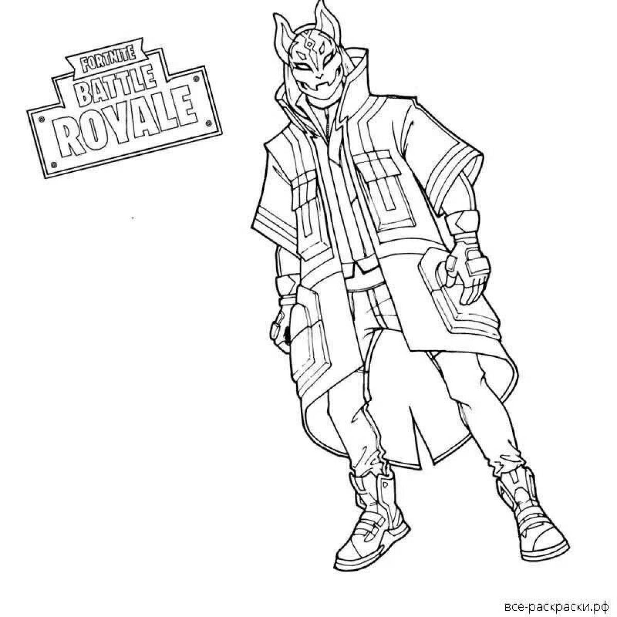 Fortnite live combat coloring page