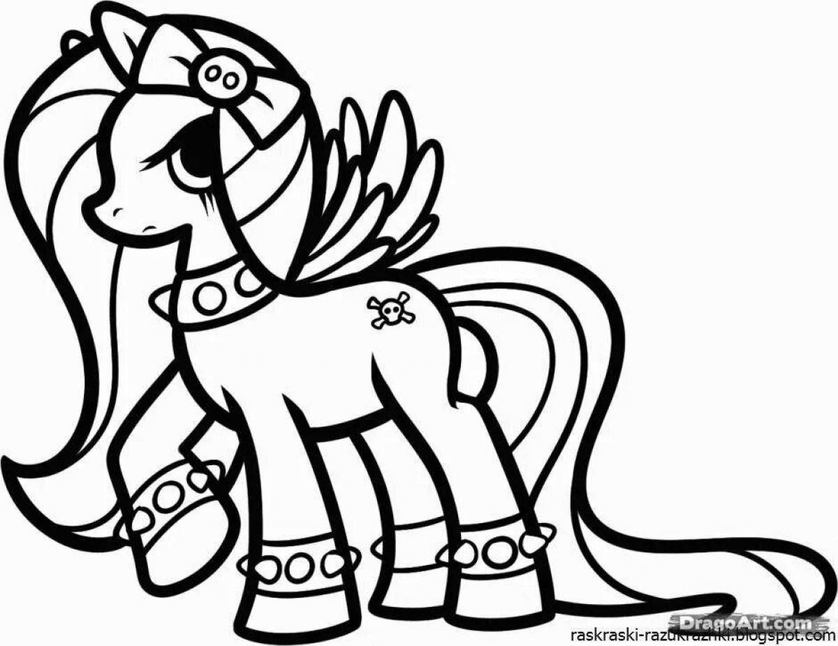 Coloring page magic baby pony