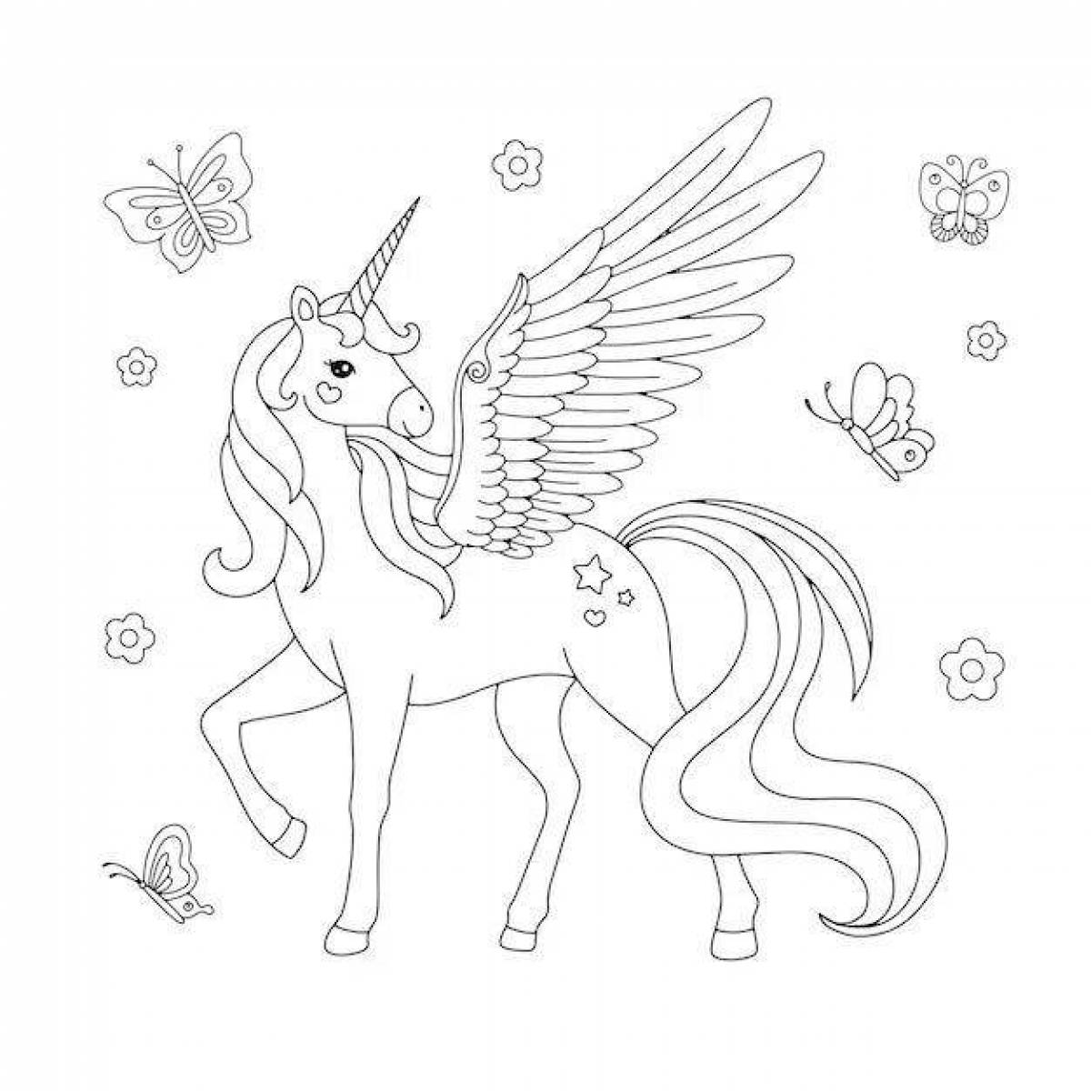 Amazing unicorn coloring pages