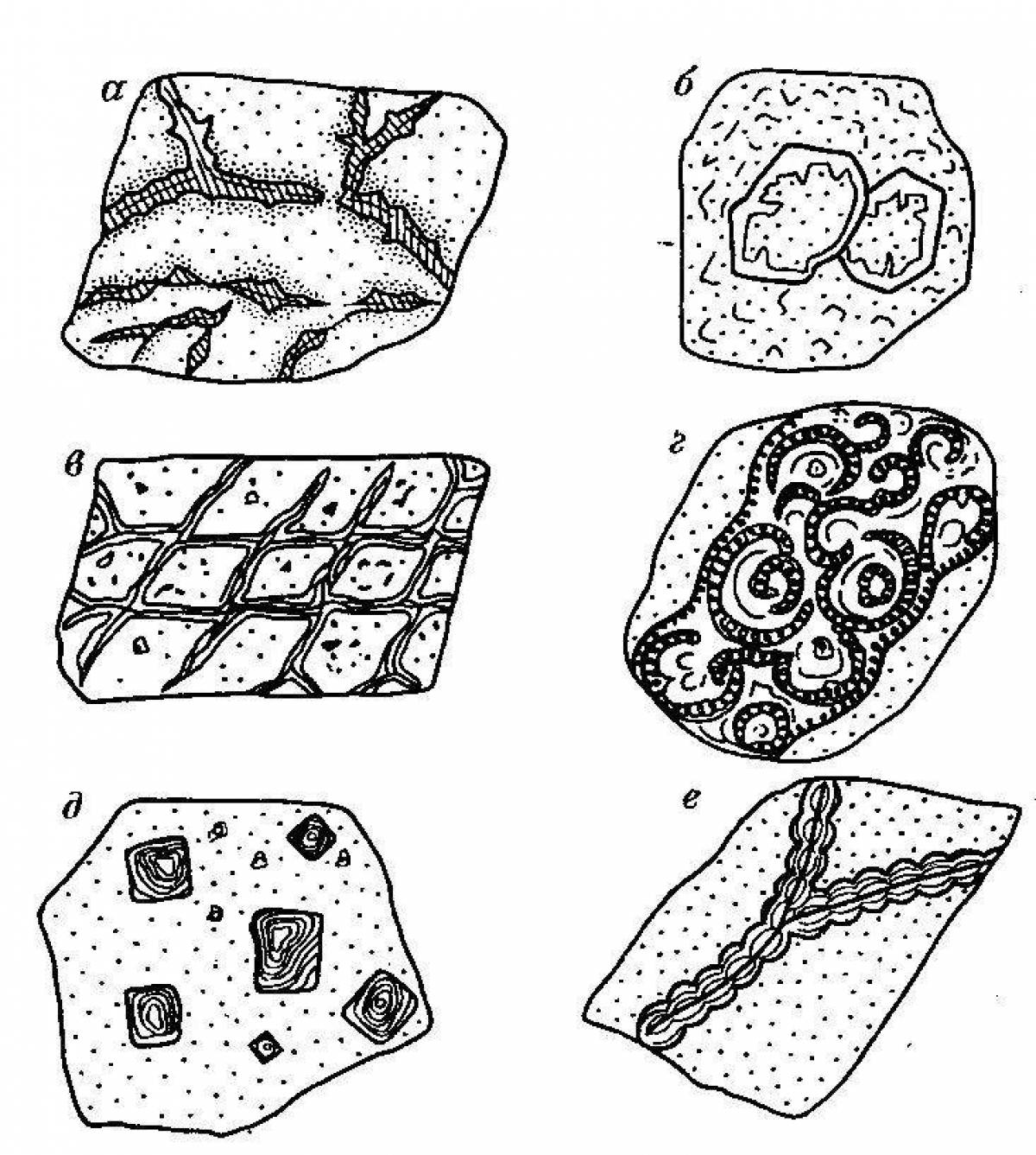 Photo Sparkly coloring minerals