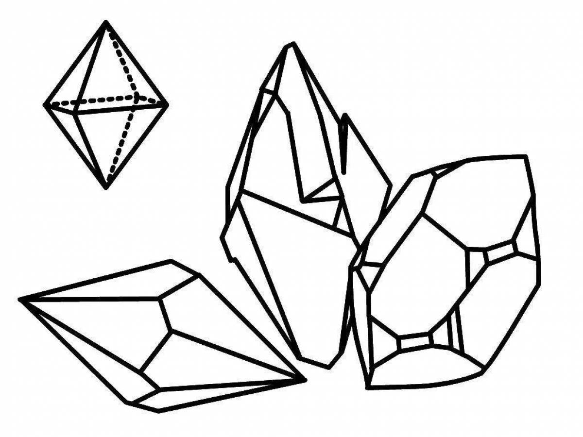 Photo Sweet minerals coloring page