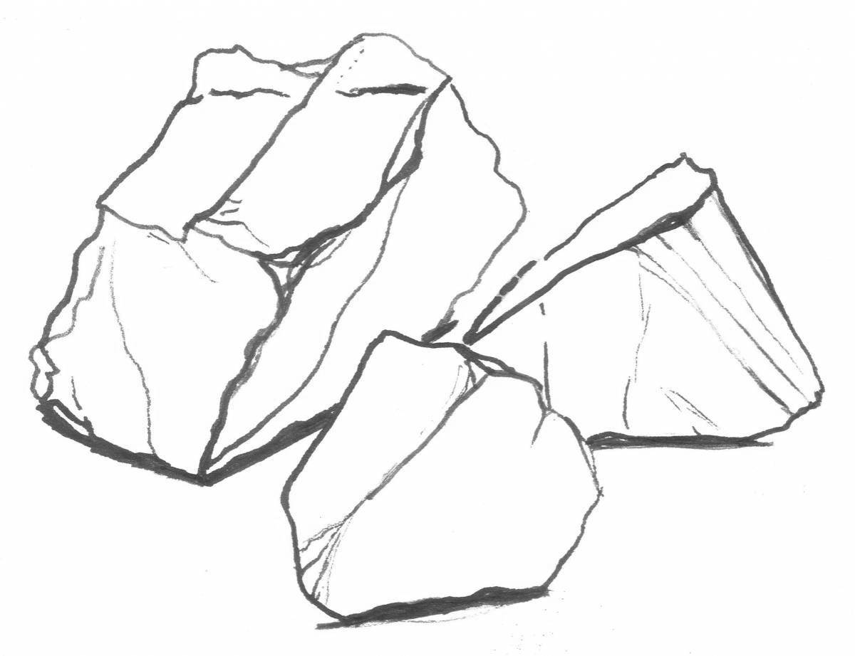 Amazing minerals coloring page