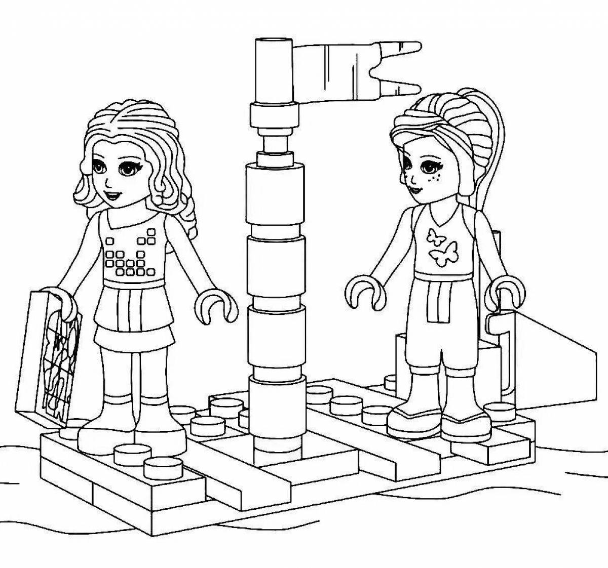Fairy lego friends coloring page