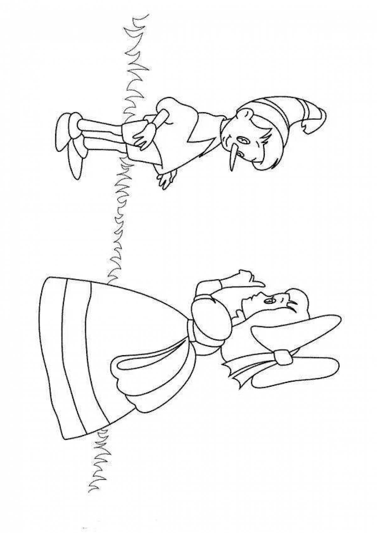 Animated drawing of pinocchio