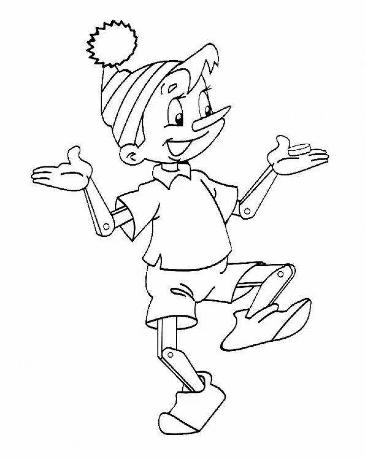 Shiny Pinocchio Coloring Page