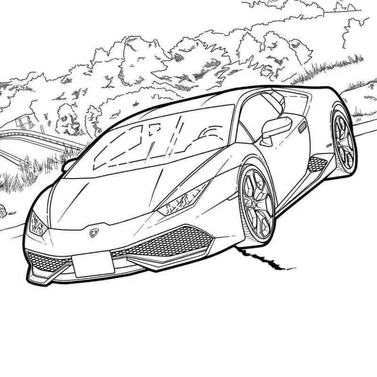 Lamborghini hurricane majestic coloring