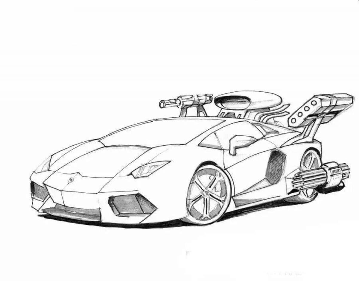 Потрясающая раскраска lamborghini hurricane