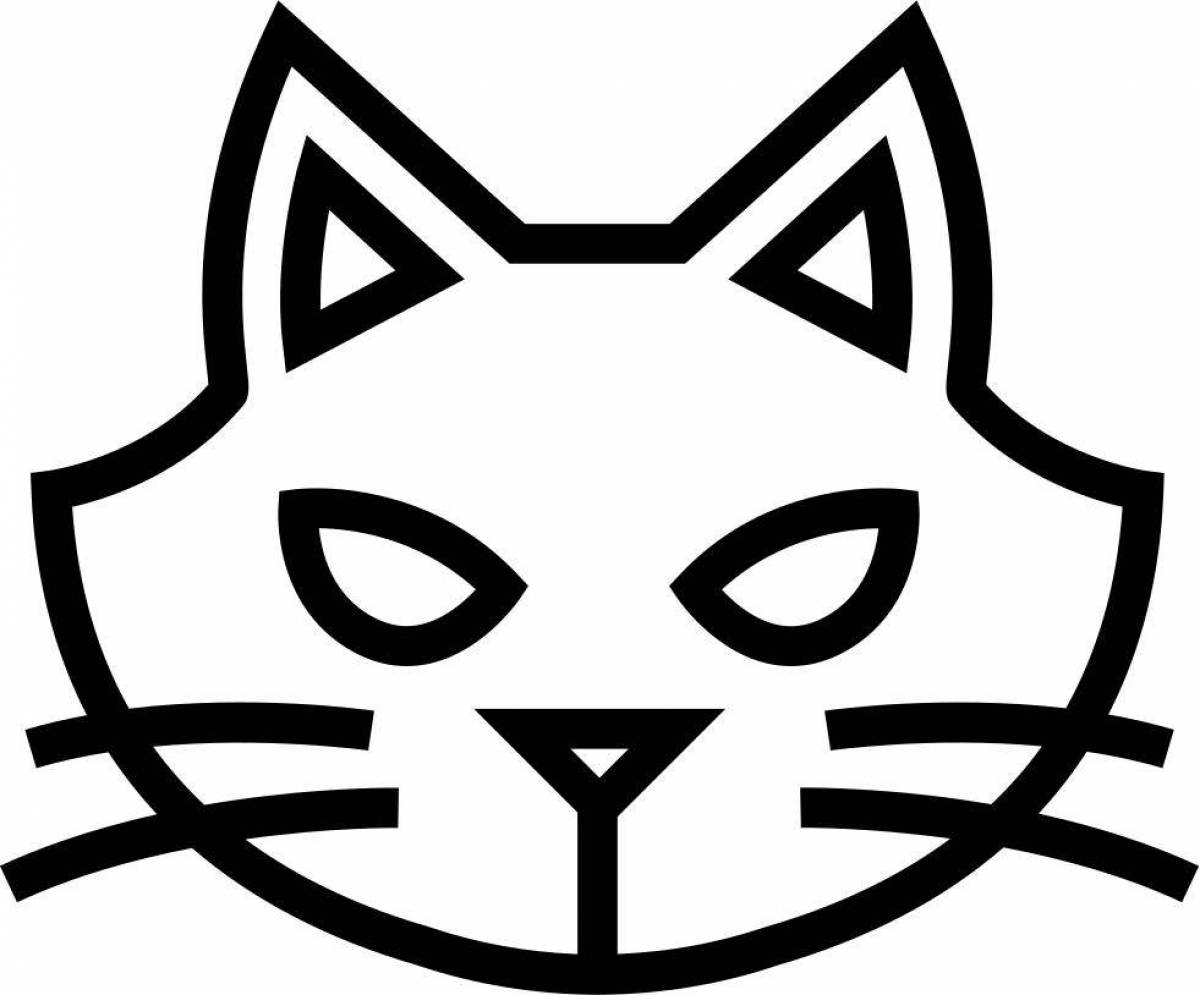 Innovative cat head coloring page