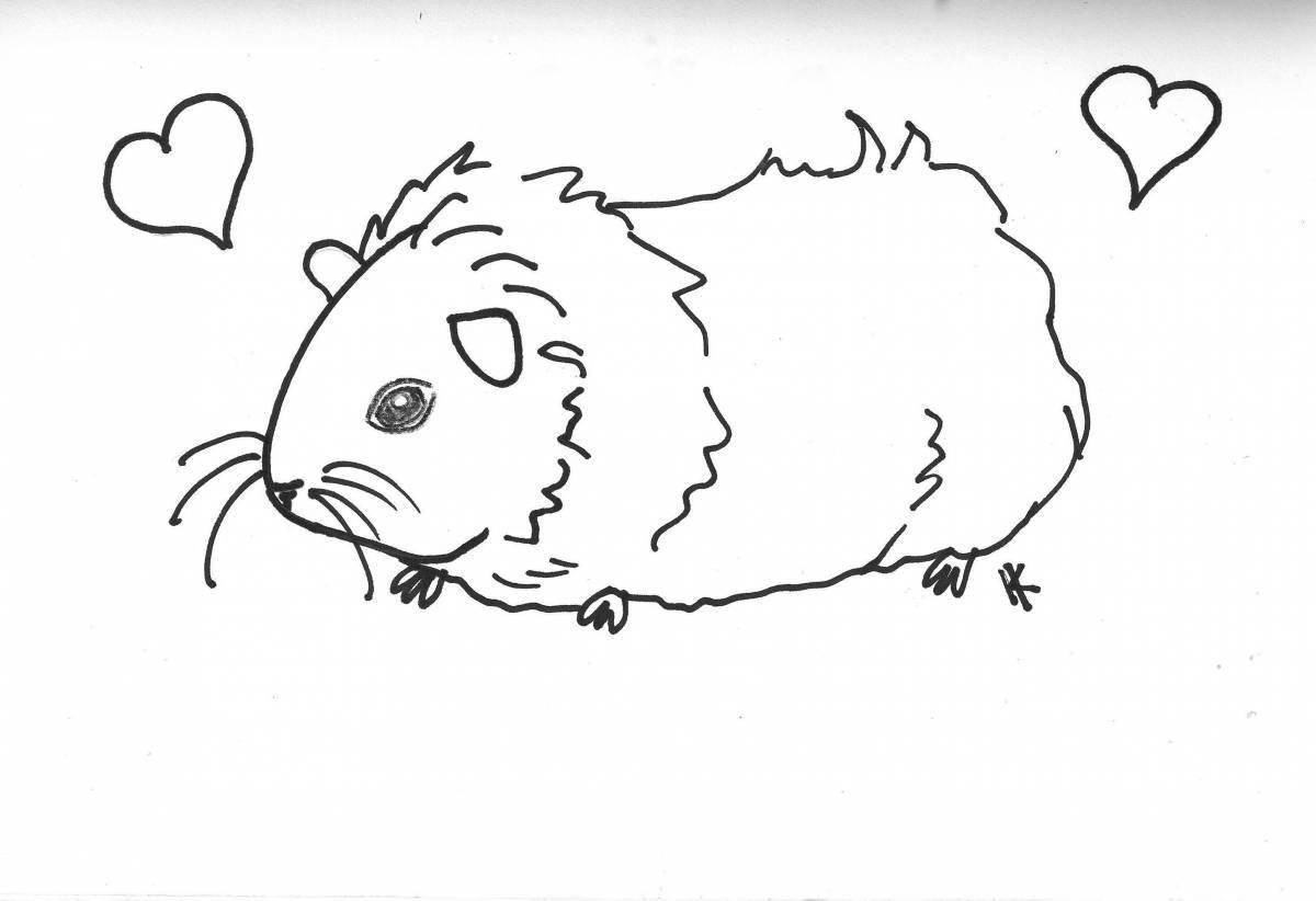 Children's coloring guinea pig