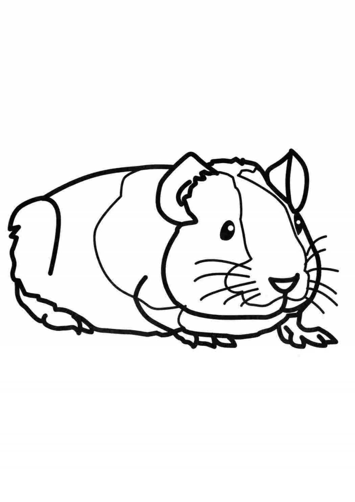 Joyful guinea pig coloring book for kids