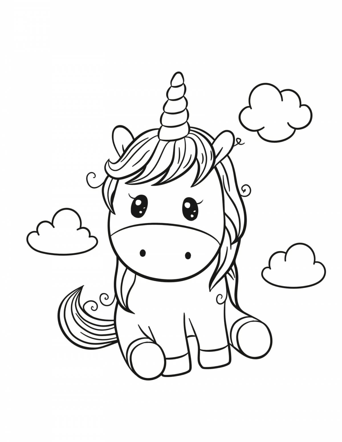 Glitter unicorn coloring book for girls