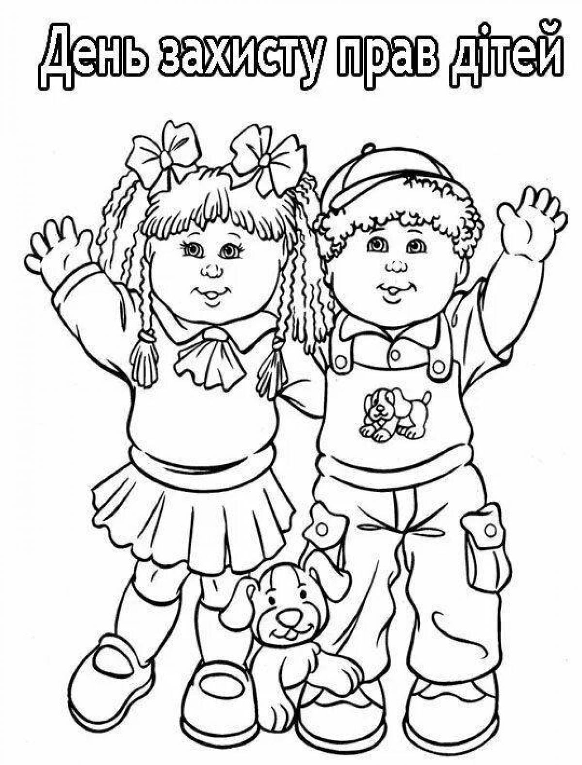 Photo Children's rights coloring page