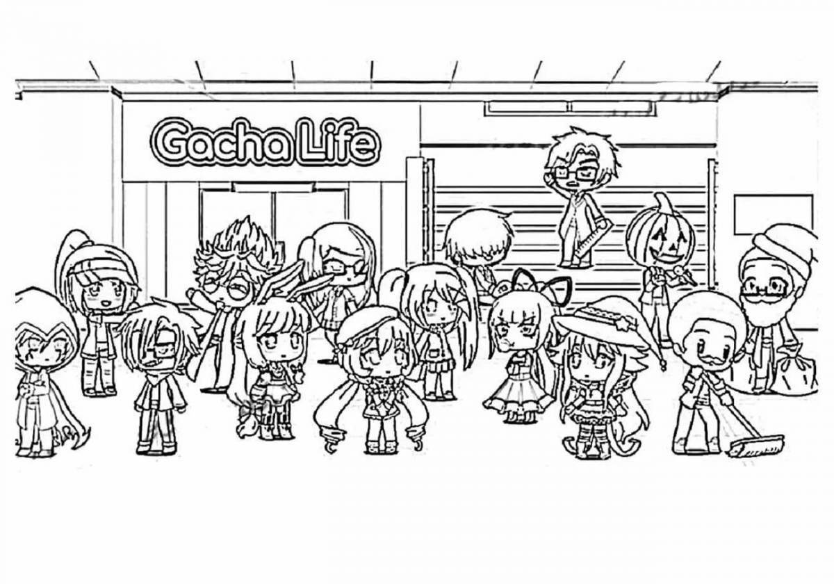 Dazzling gucci life coloring page