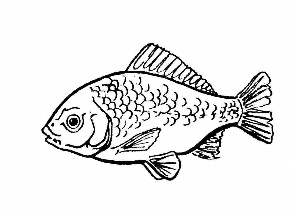Coloring page glorious river fish