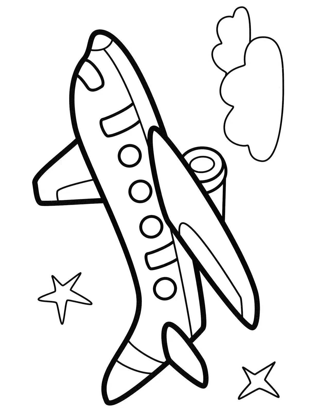 Увлекательная раскраска самолетов для детей 5-6 лет