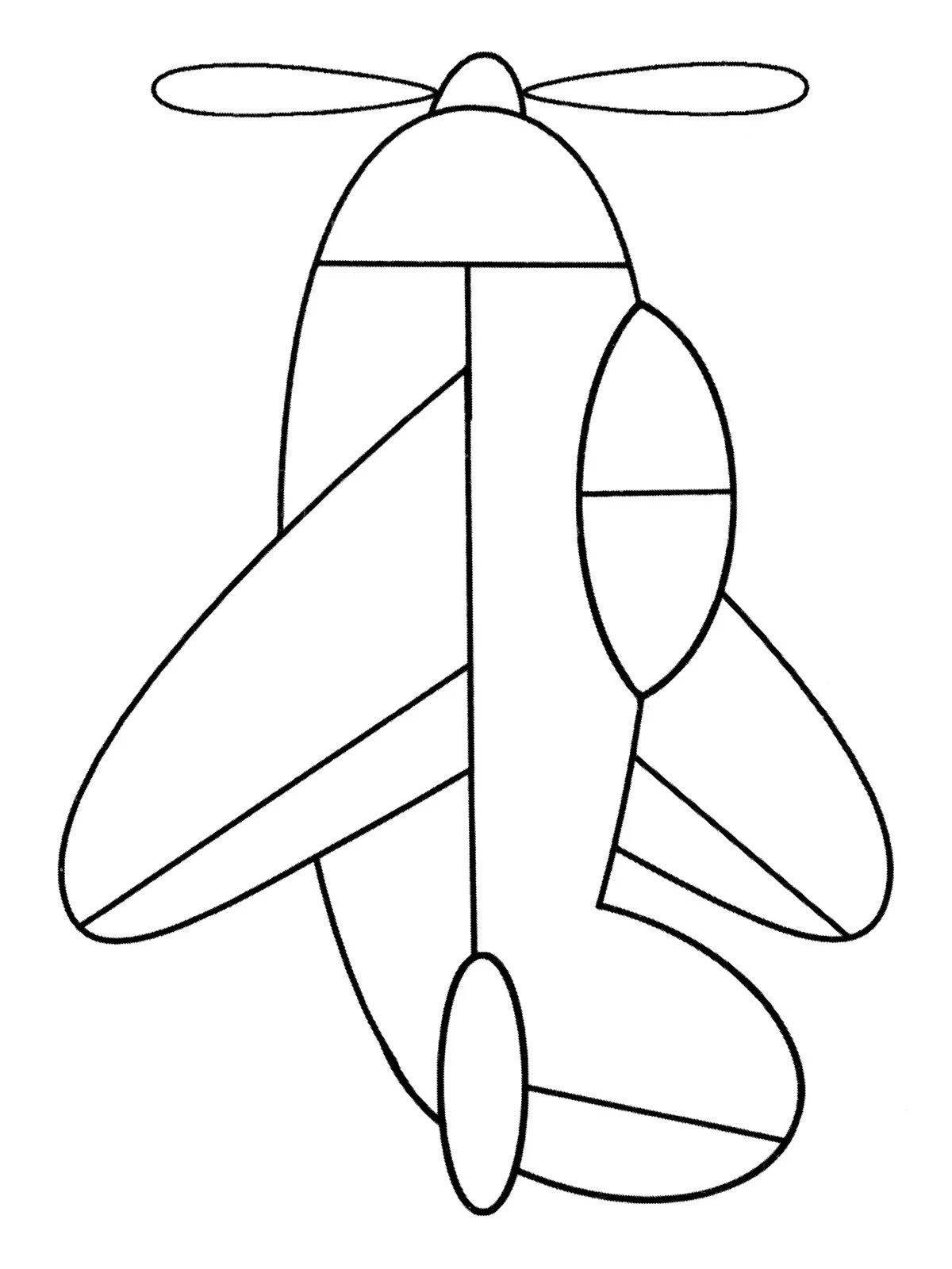 Fun coloring pages with airplanes for kids 5-6 years old