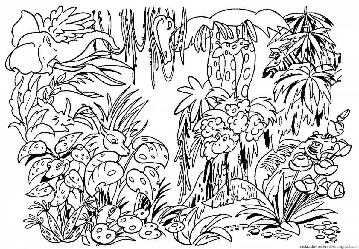 Adorable hidden worlds coloring book