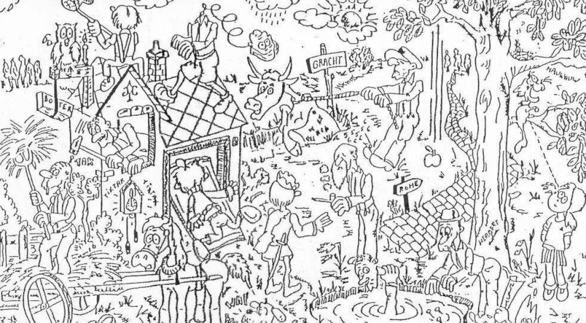 Fancy coloring hidden worlds