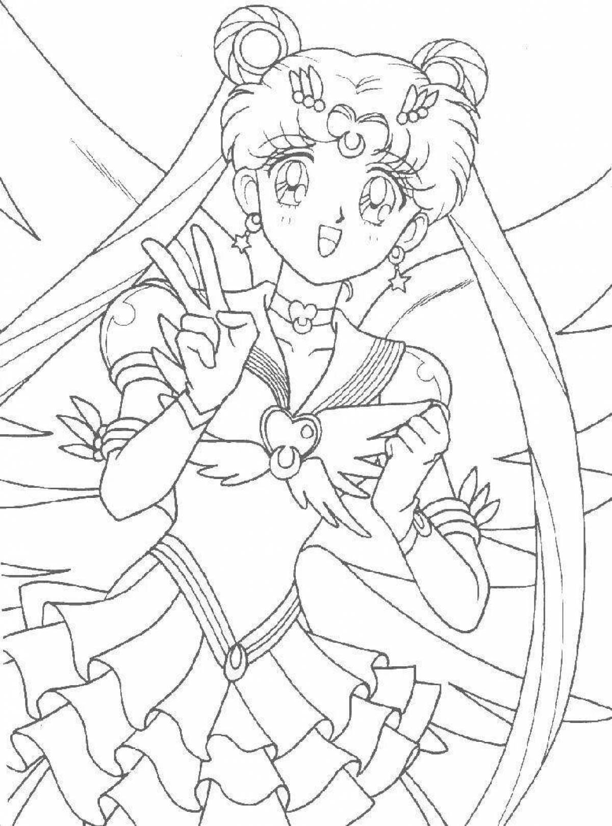 Tempting coloring anime sailor moon