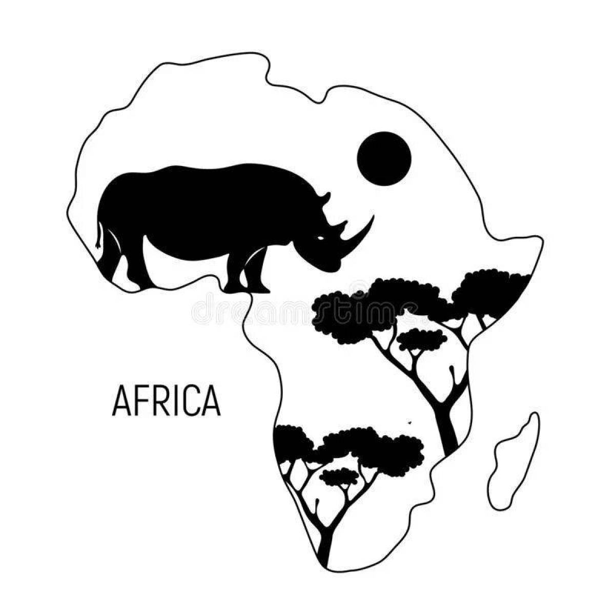 Африка материк черно белое