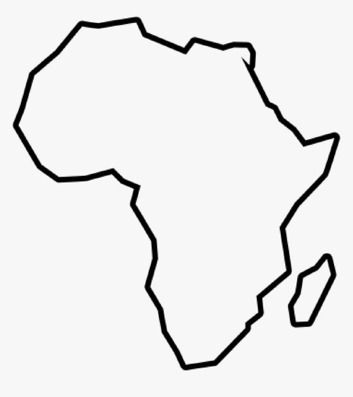 Контуры материков Африка