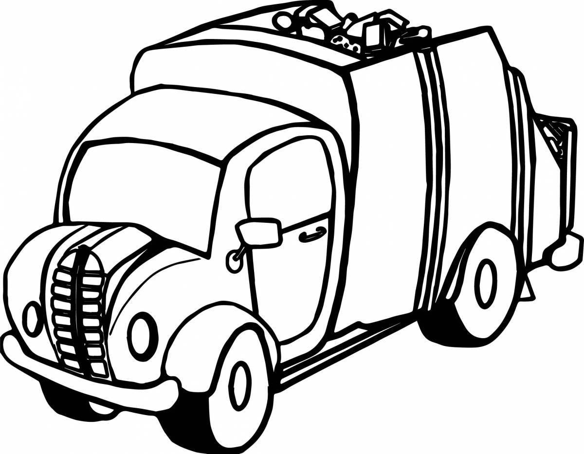 Great garbage truck coloring book for 4-5 year olds
