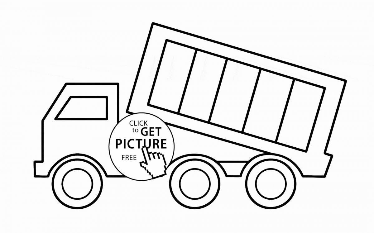 Outstanding preschool garbage truck coloring page
