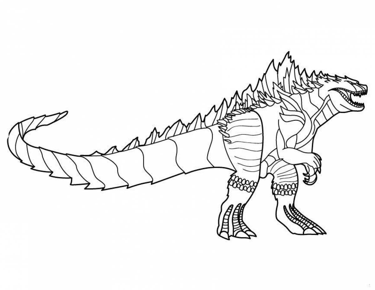 Mega godzilla amazing coloring page