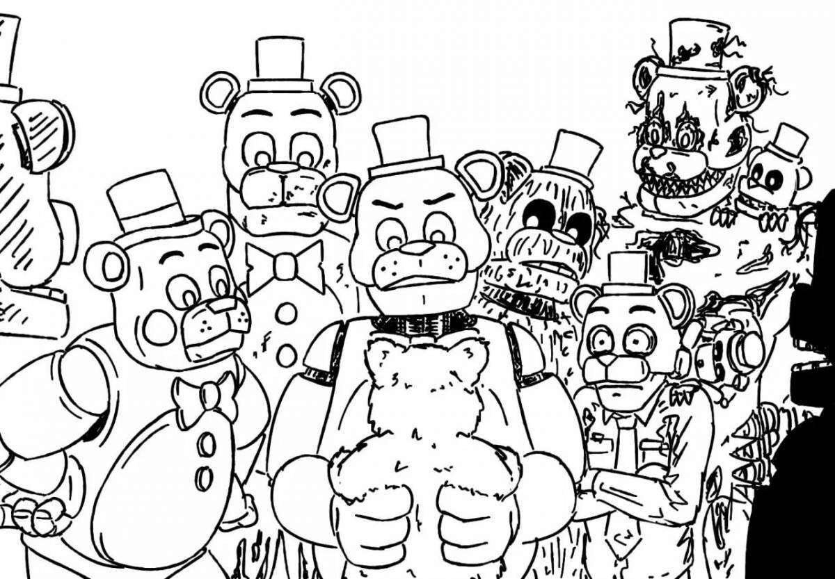 Bright animatronics all coloring pages