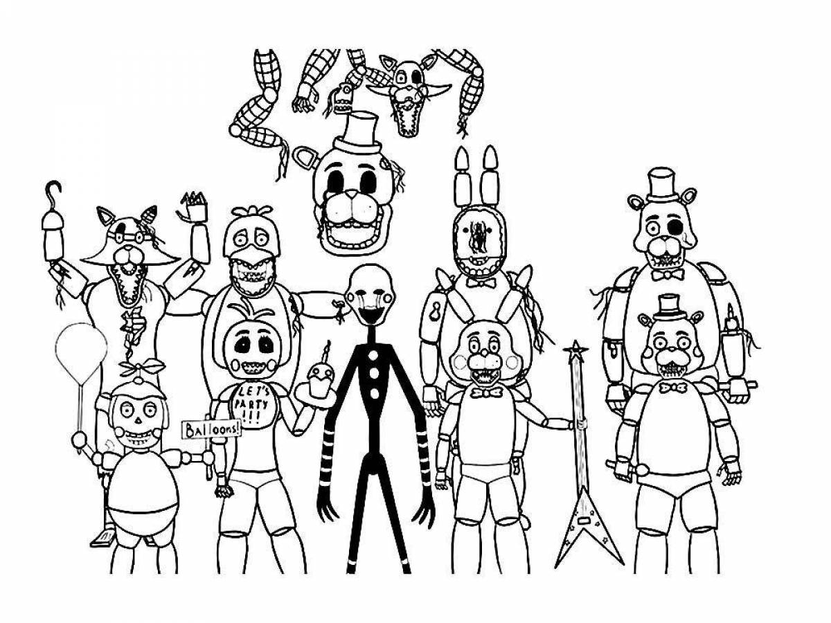 Exciting animatronics all coloring page