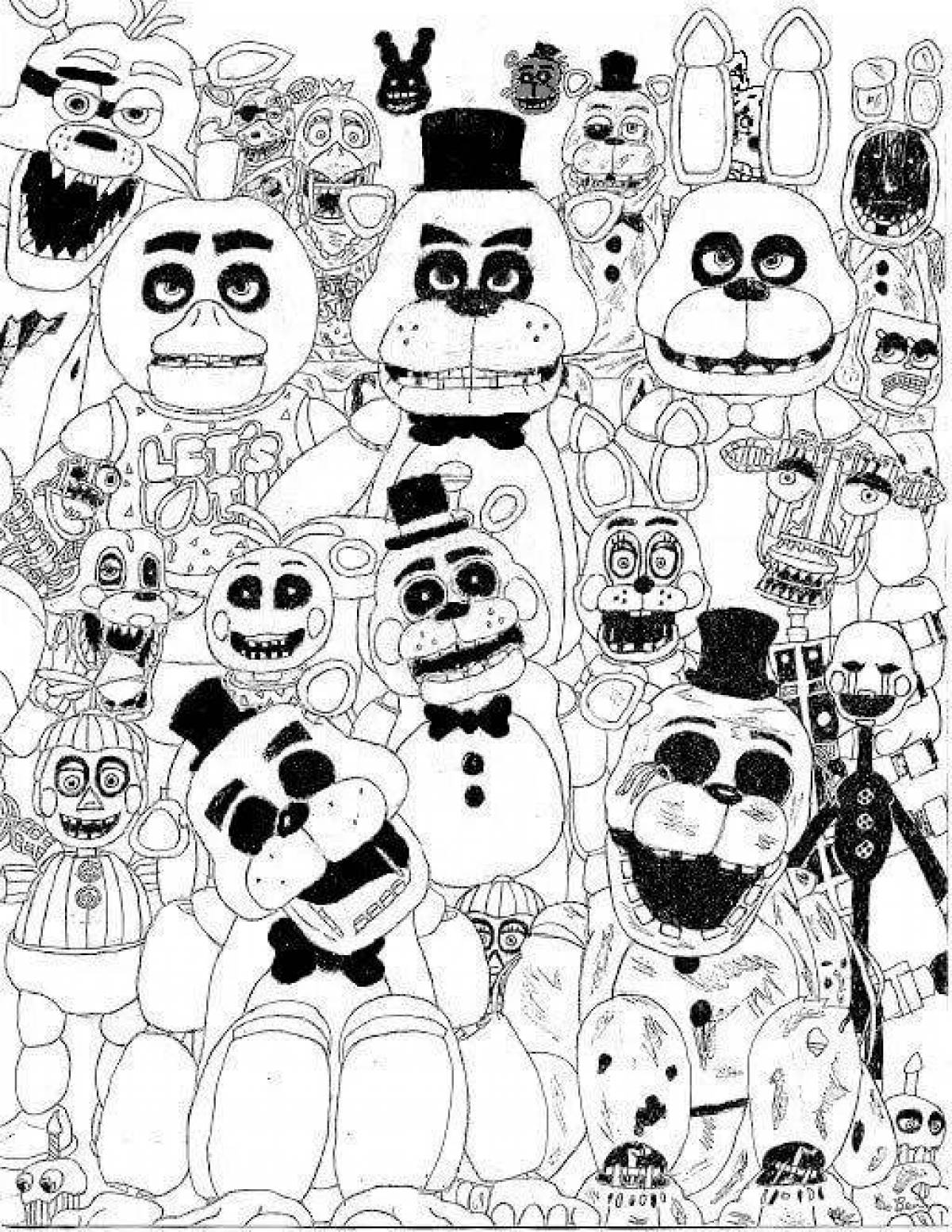 Fabulous animatronics all coloring pages