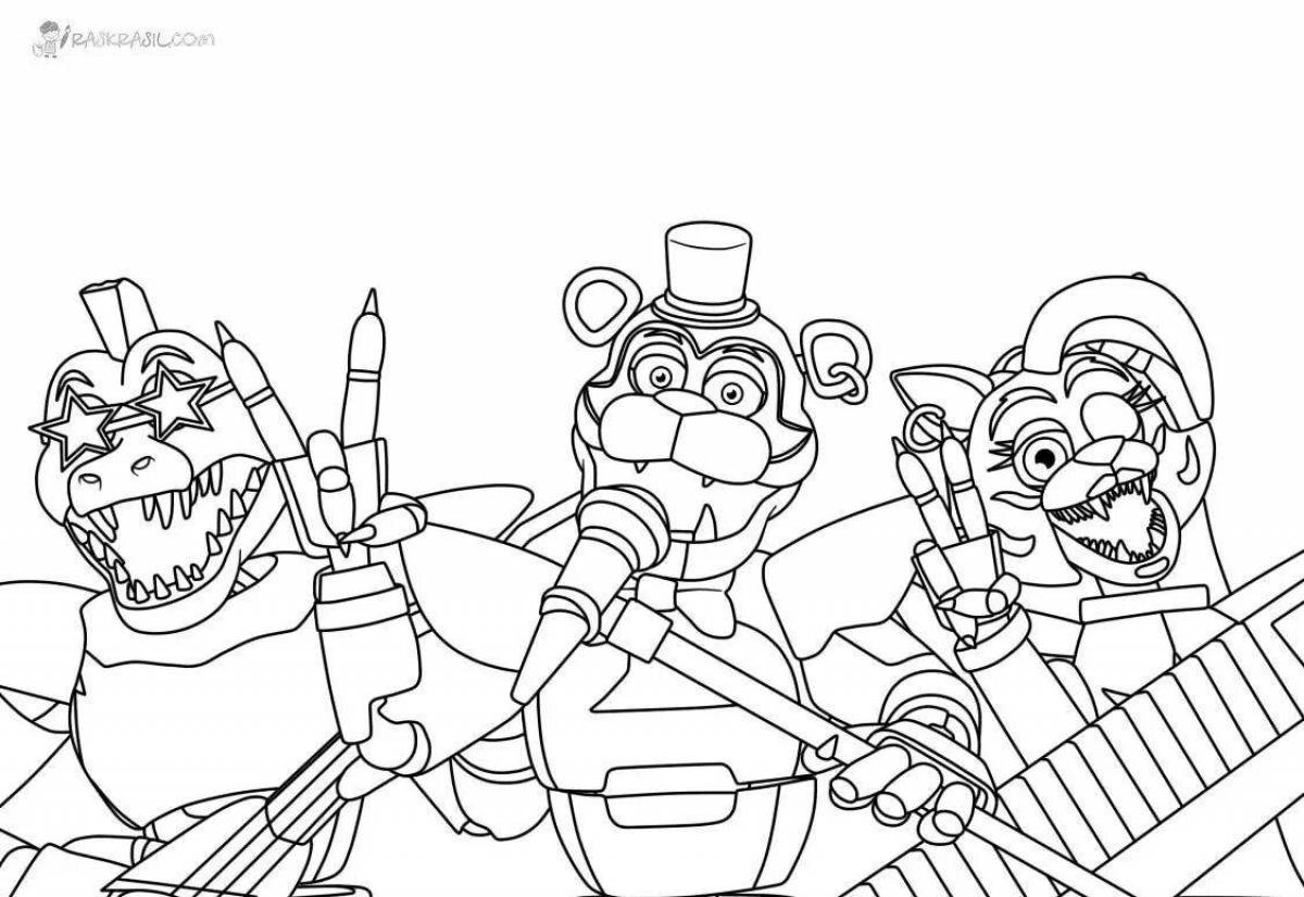 Incredible animatronics all coloring pages