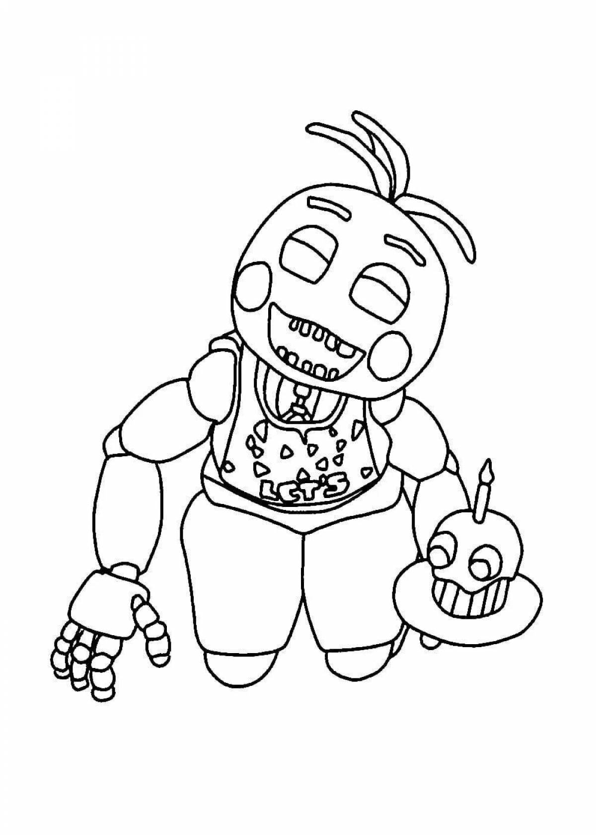 Cute animatronics all coloring pages