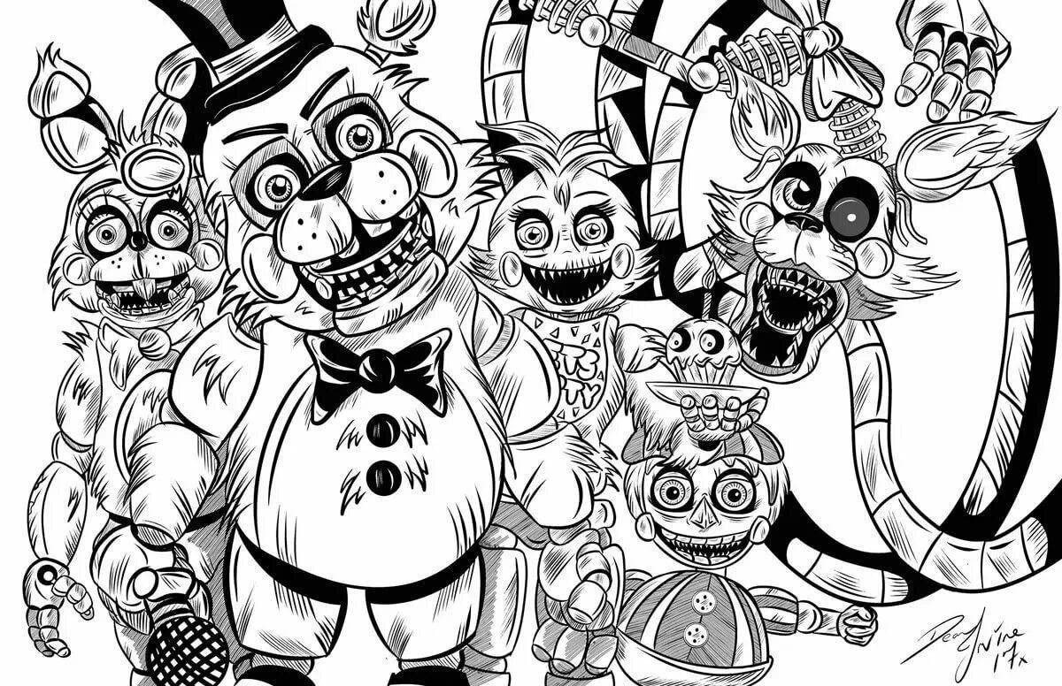 Bewitching animatronics all coloring pages
