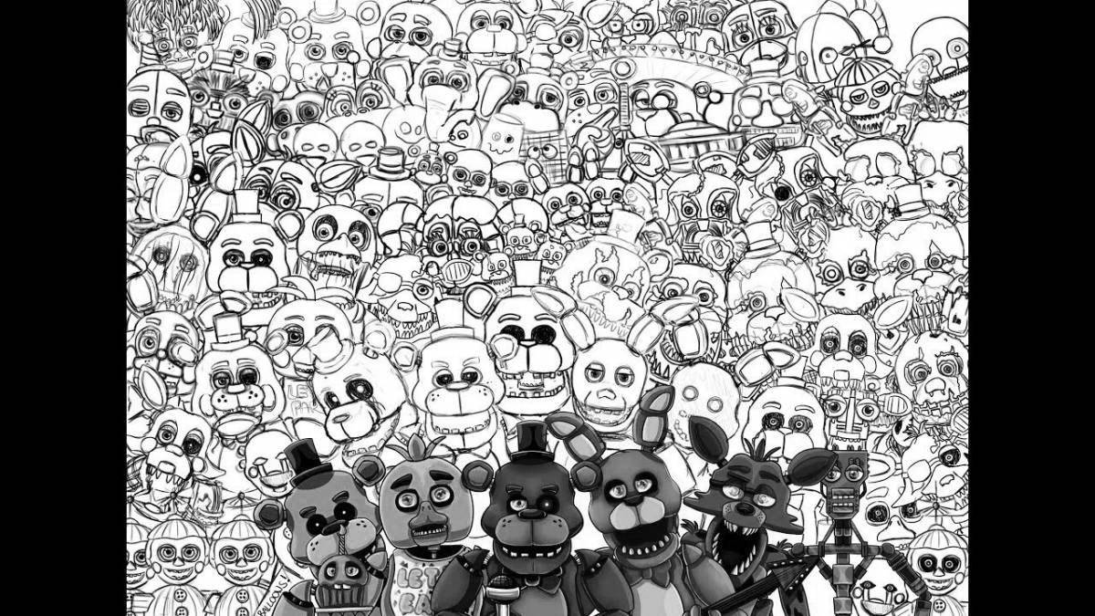 Glitter animatronics all coloring pages