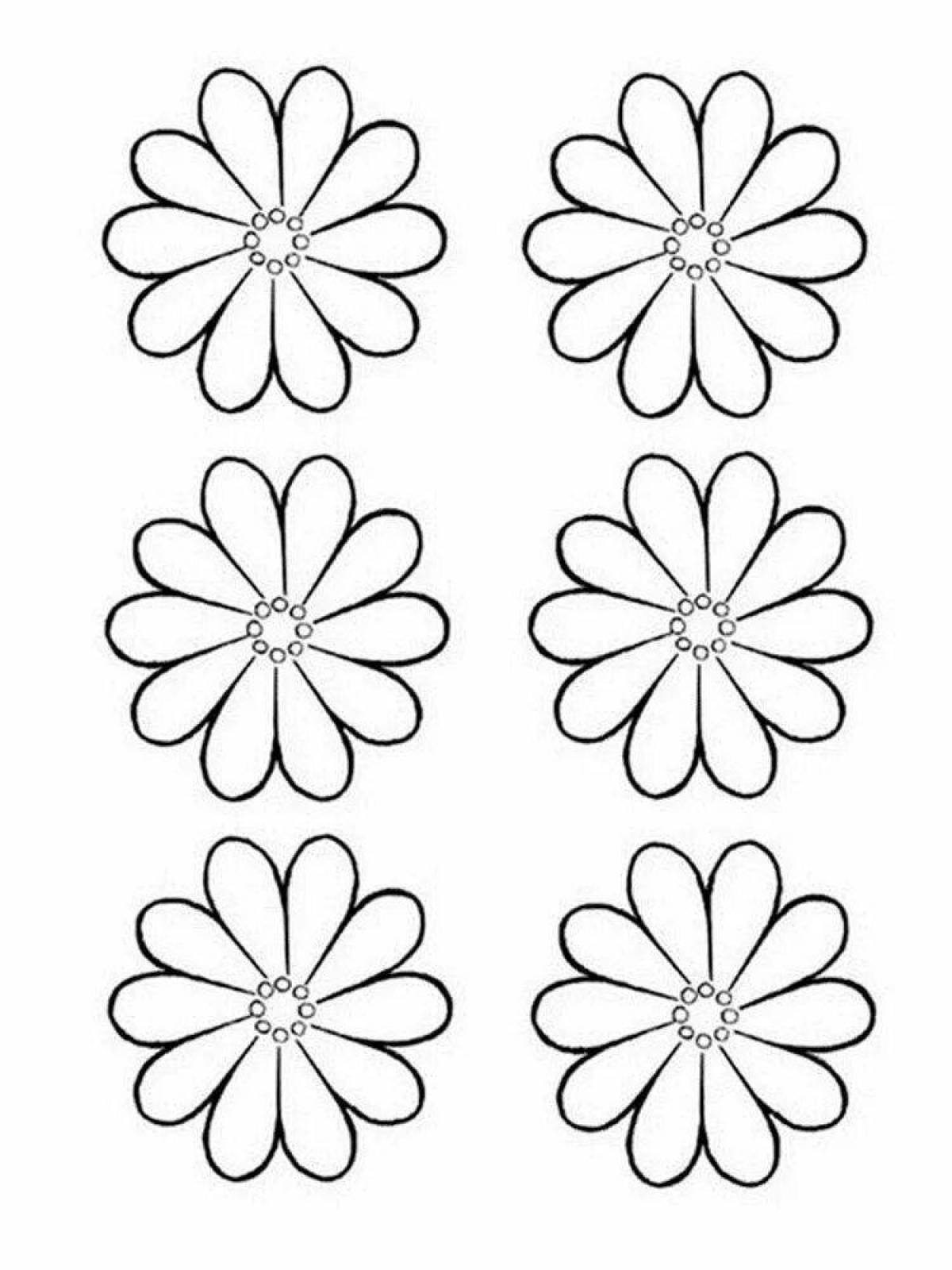 Блестящие раскраски маленькие цветы