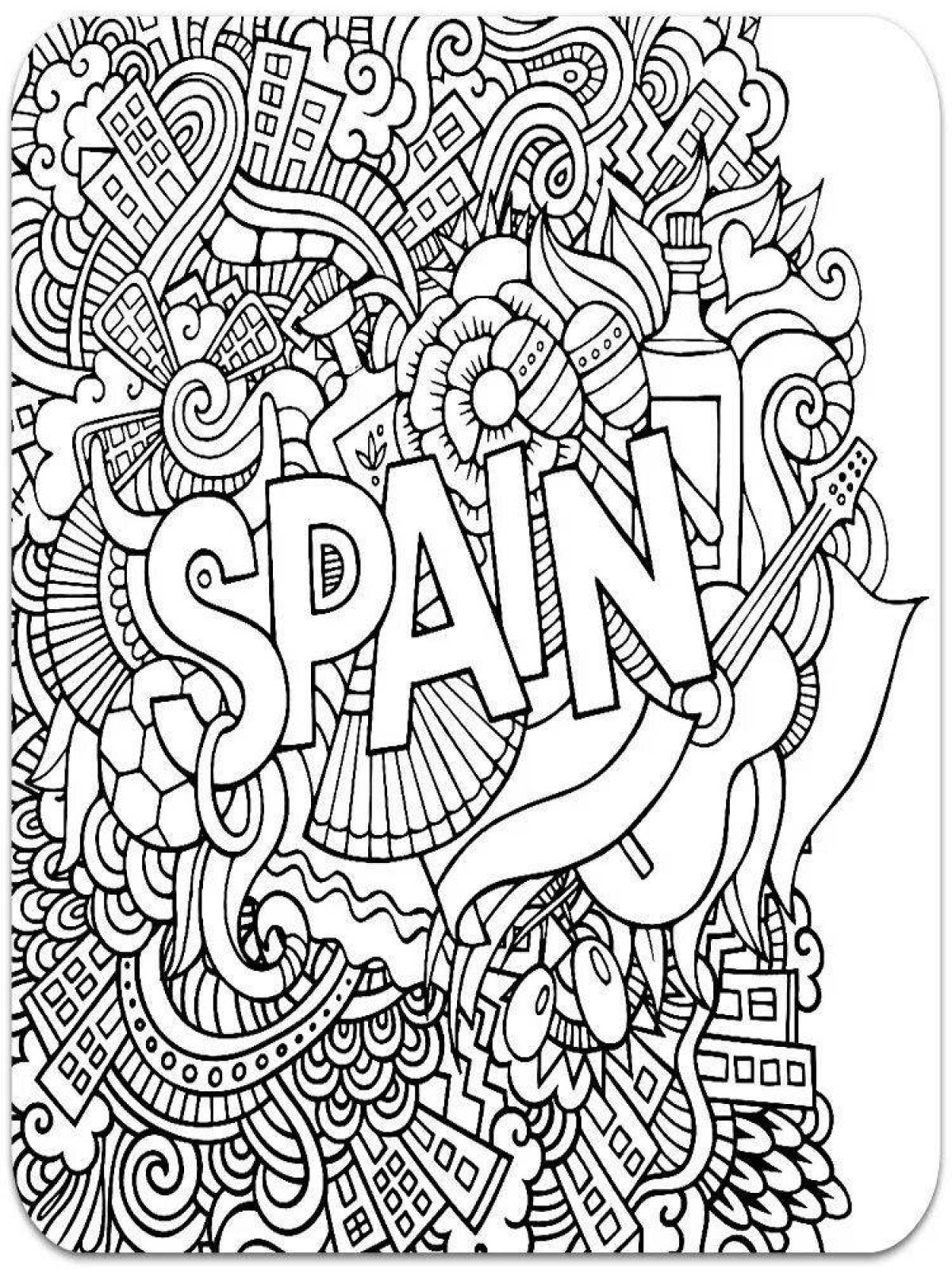 Coloring page soulful country antistress
