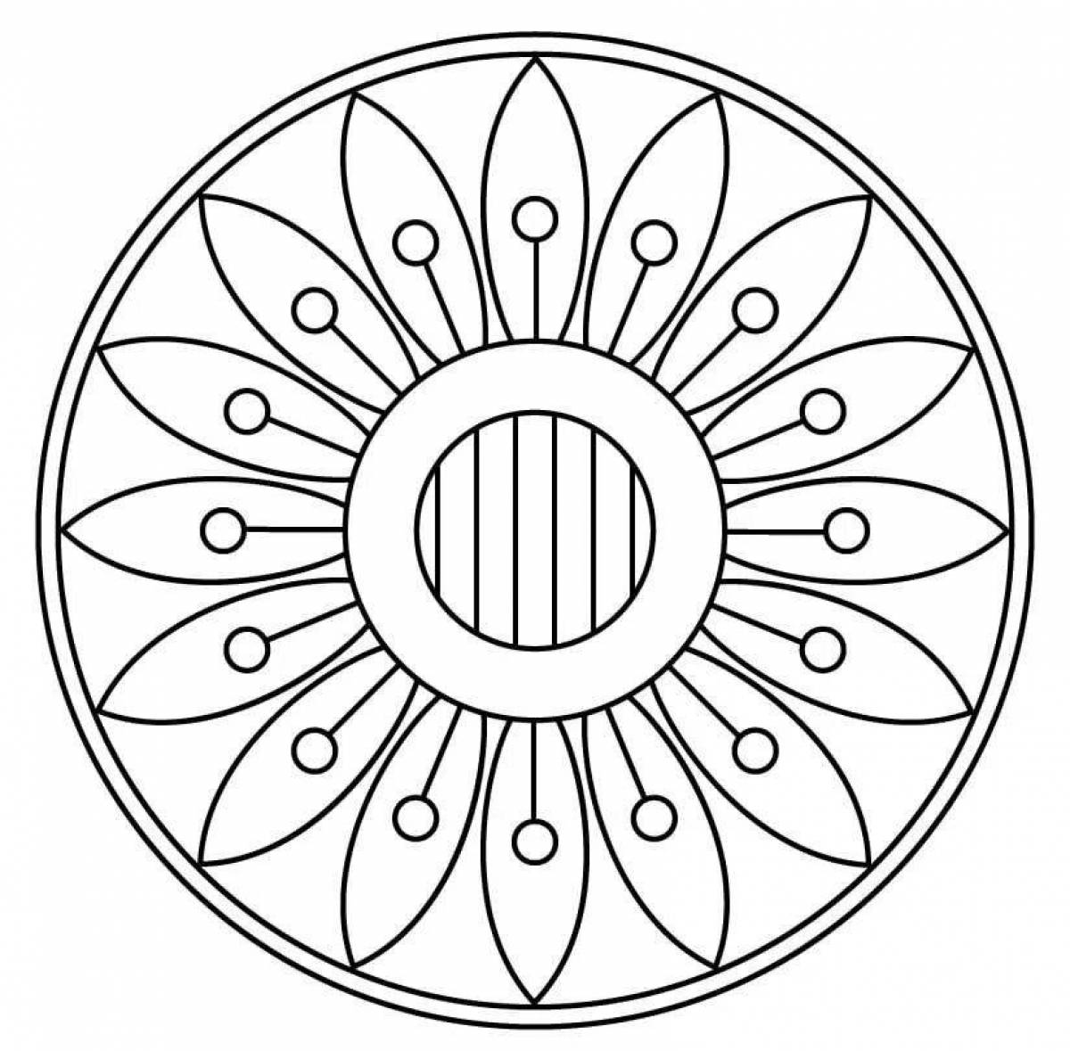 Violent coloring children's mandala